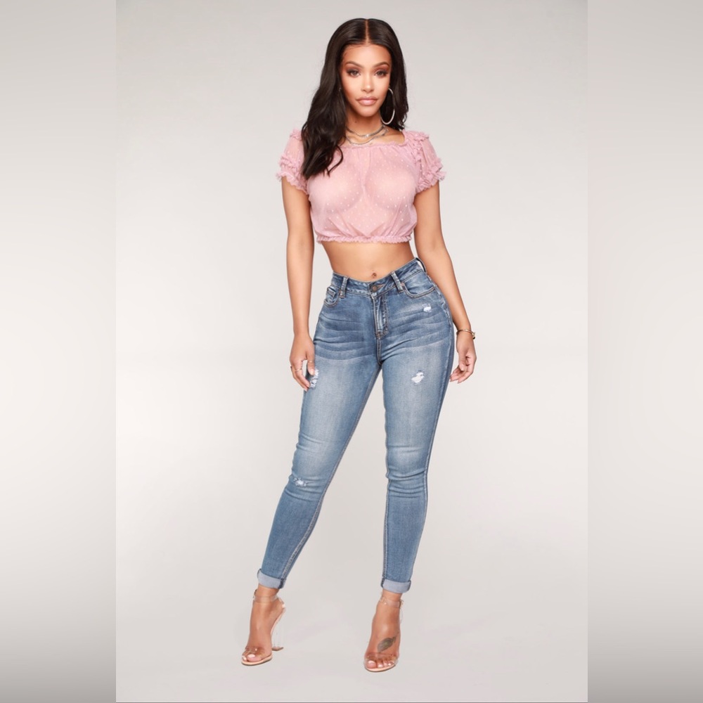 Fashion nova Sunrise morning ankle jeans
